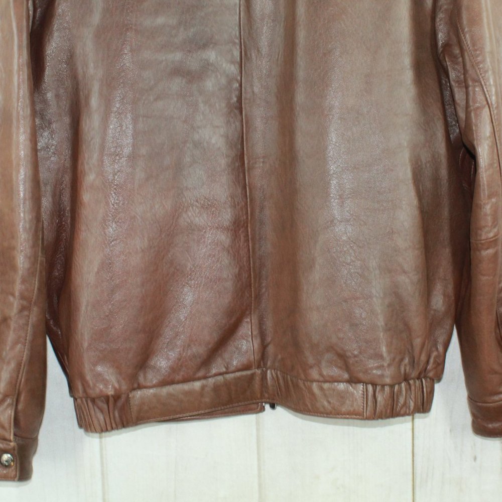 Couture Genuine Lamb Leather Full Zip Jacket Sz M - Picture 11 of 12